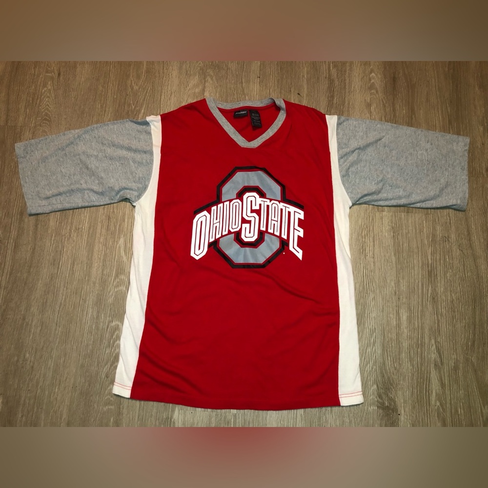 Vintage 90’s Pro Edge Ohio State Buckeyes Three Quarter Sleeve Men’s Size LARGE
